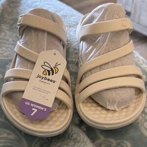 Joybees Women's Cream Sandals